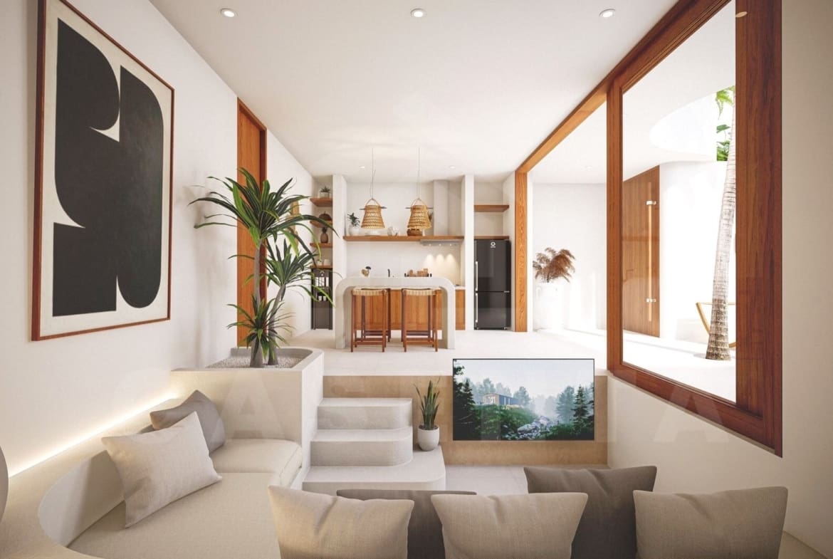 Modern Balangan villa for sale with open living and kitchen