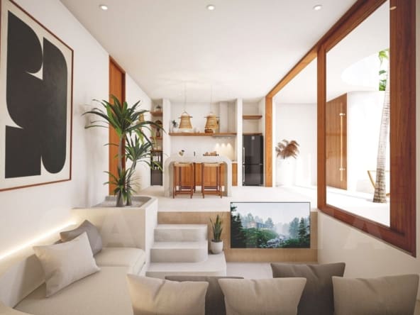 Modern Balangan villa for sale with open living and kitchen