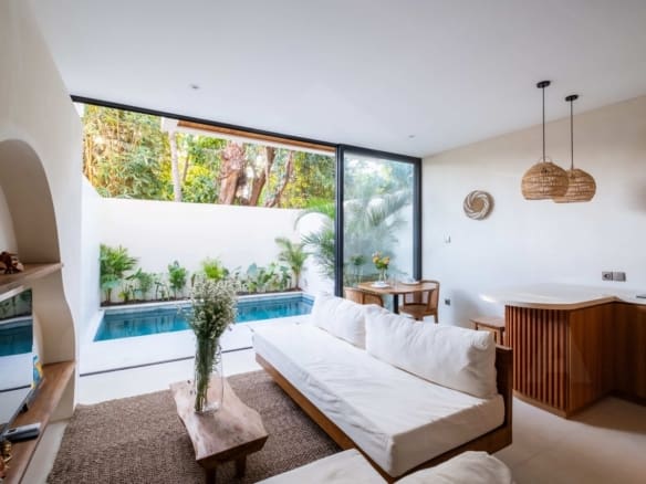 Bright living area of Bali villa for sale in Buduk