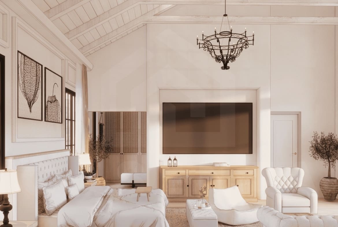 Elegant bedroom suite in Babakan off-plan villa