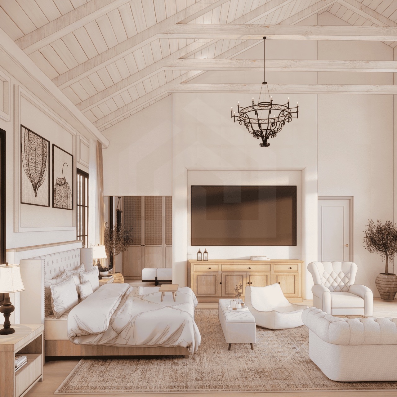 Elegant bedroom suite in Babakan off-plan villa