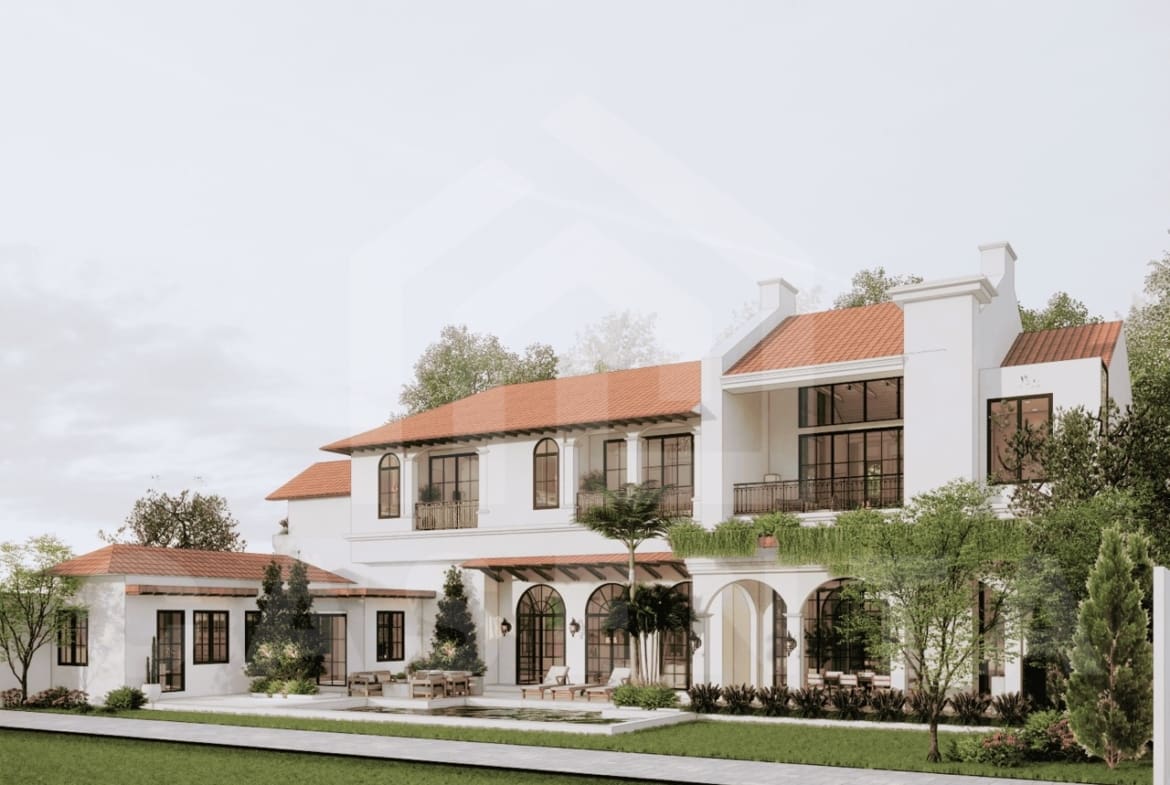 Mediterranean-inspired Babakan off-plan villa facade with pool and terrace