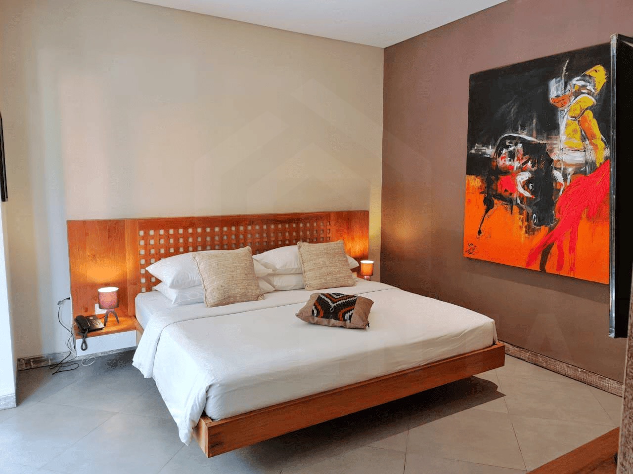 Ensuite bedroom in modern Kerobokan villa