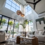 Double-height living area in modern Umalas villa