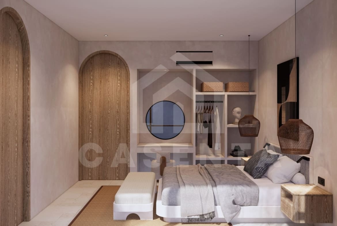 Stylish bedroom in freehold villa in Pecatu Uluwatu