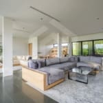 Spacious open-plan living area inside modern Canggu villa