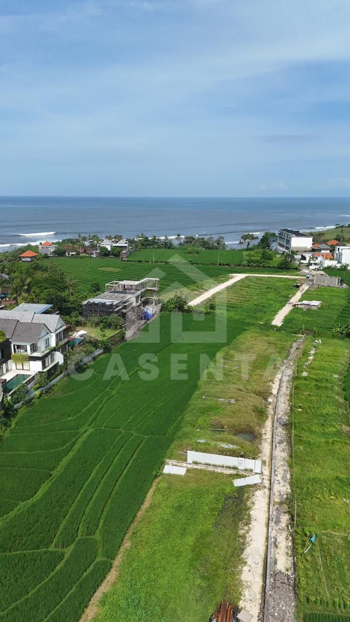 Cemagi land near the beach surrounded by villas and rice fields