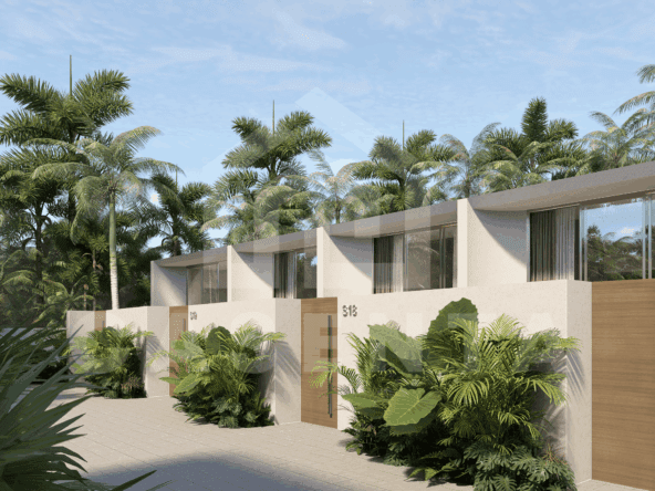 Modern villa exterior in Melasti Bukit with private gated entrance