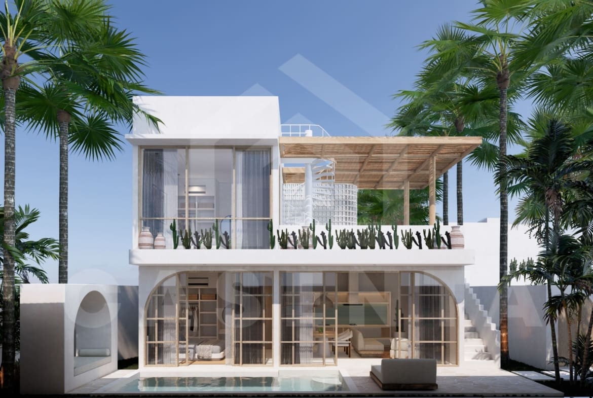 Modern Pecatu villa exterior with private pool