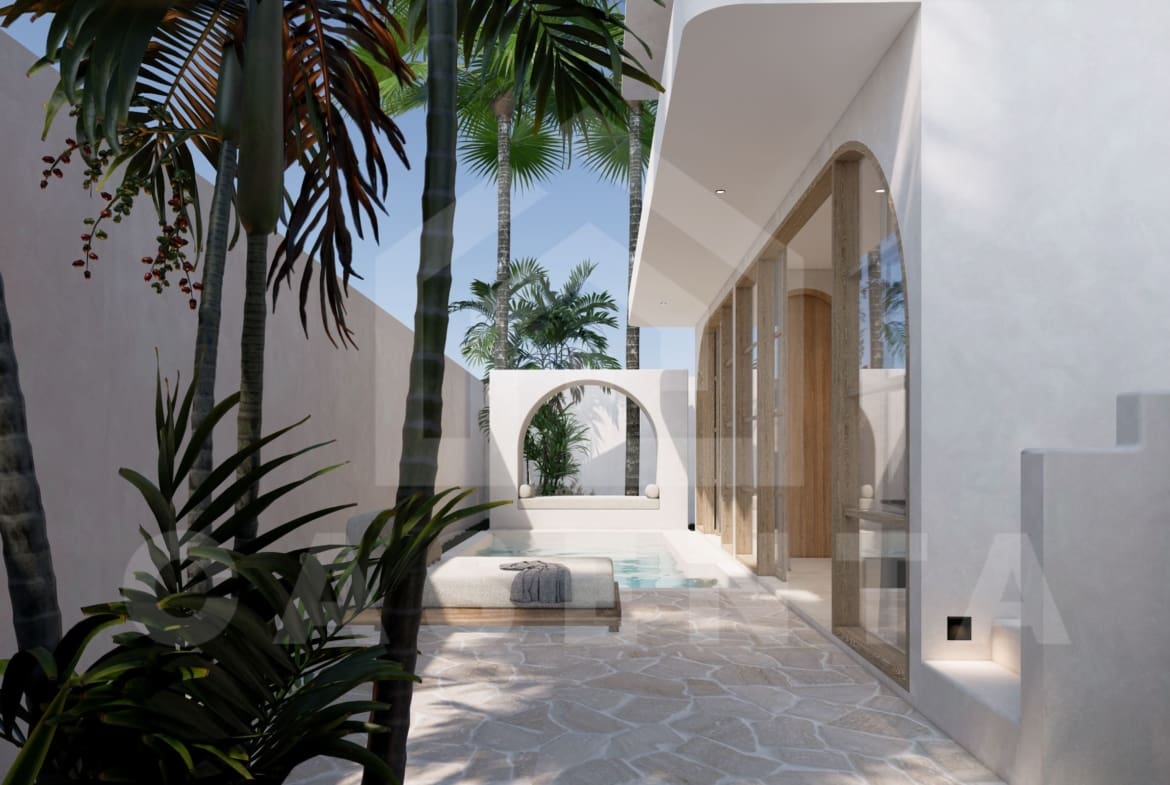 Private pool outdoor area in Pecatu villa rooftop property