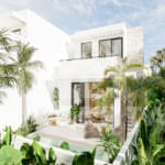 Exterior facade of modern 1BR Pererenan villa with balcony