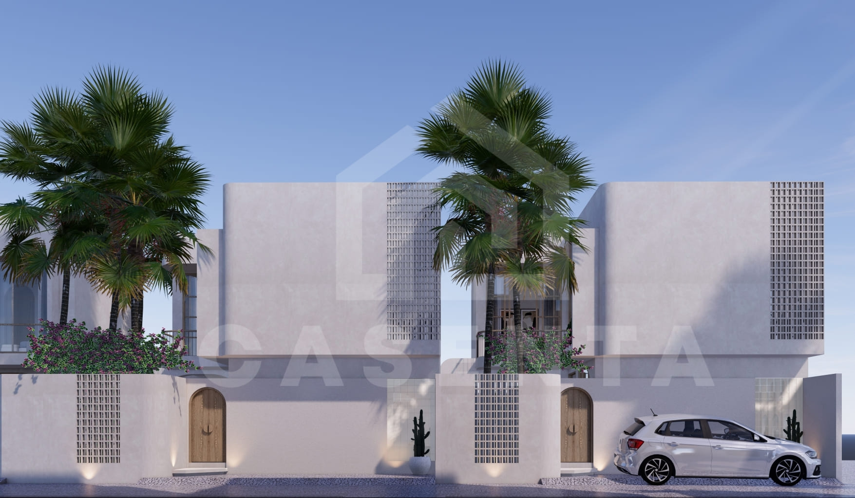 Mediterranean villa facade in Uluwatu Pecatu