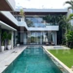 Sunken lounge and pool at Pererenan villa on 500sqm land