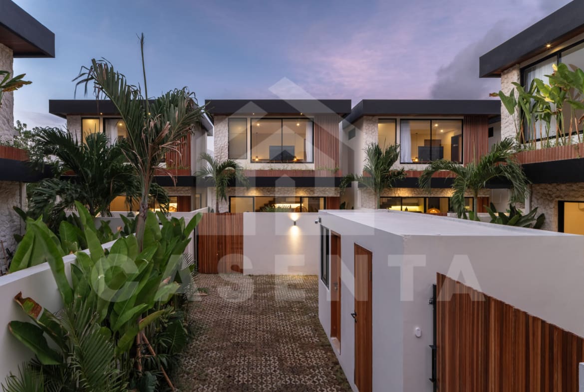 Secure gated complex of Batu Bolong Villas in Canggu
