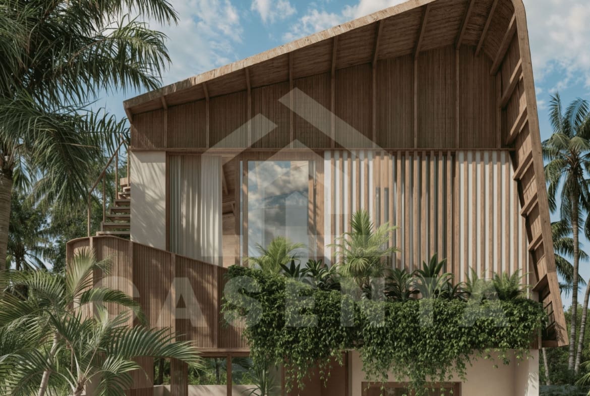 Modern tropical villa facade in Uluwatu Bukit area