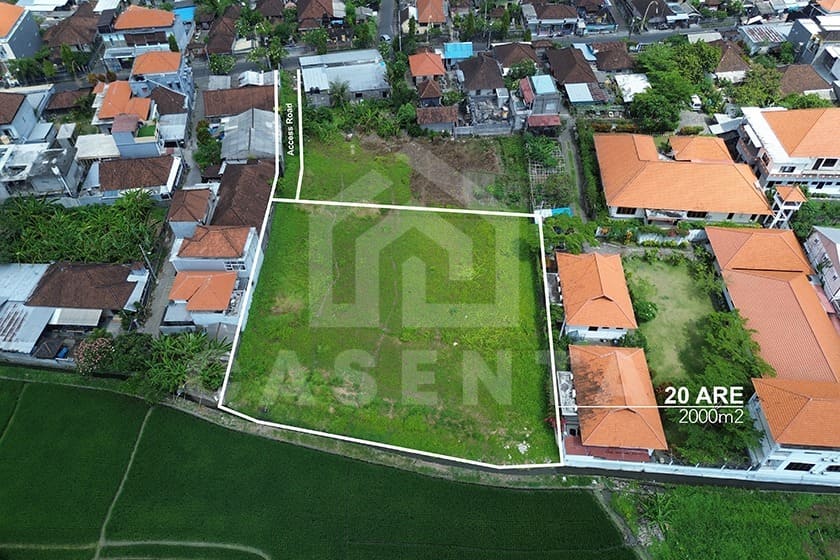 Flat Buduk land with 4 meter private access road