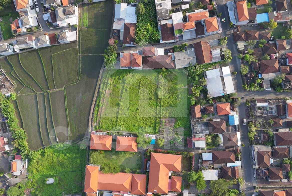 Top-down drone view of 2,000 sqm Buduk land plot