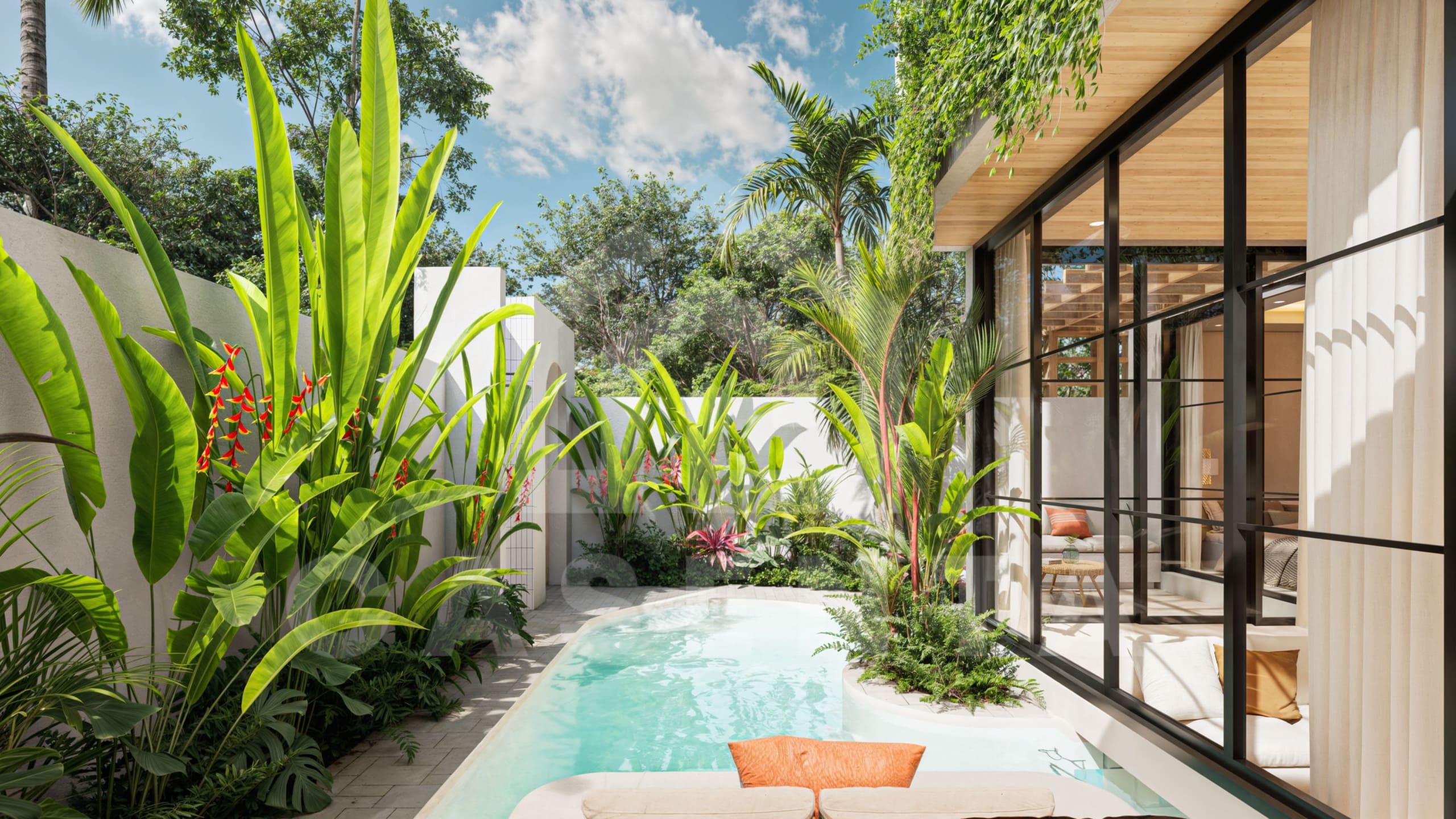 Private pool with aquarium window Pecatu Villa