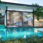 Private swimming pool at modern Jimbaran villa for sale