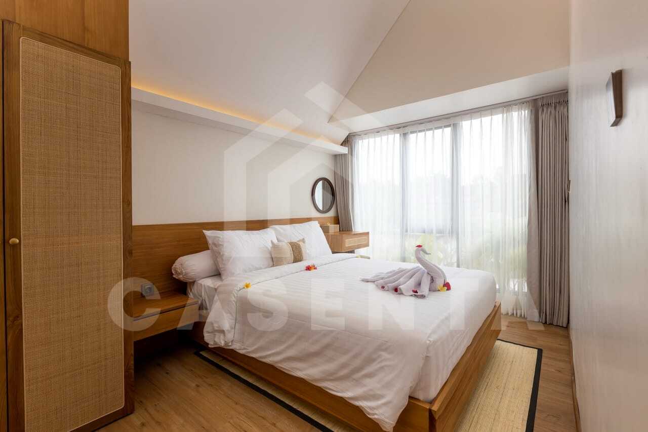 Stylish furnished bedroom in modern villa near Saba Beach