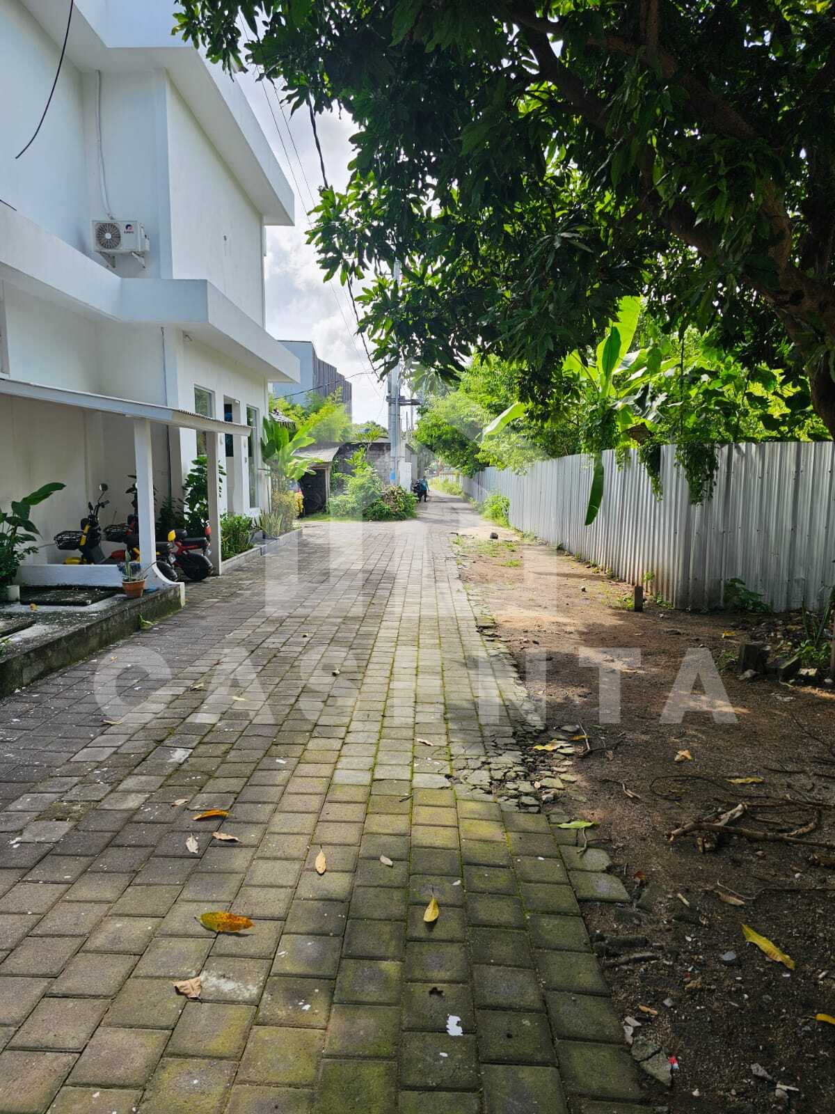 Sanur land for sale with paved access road and surrounding residential villas