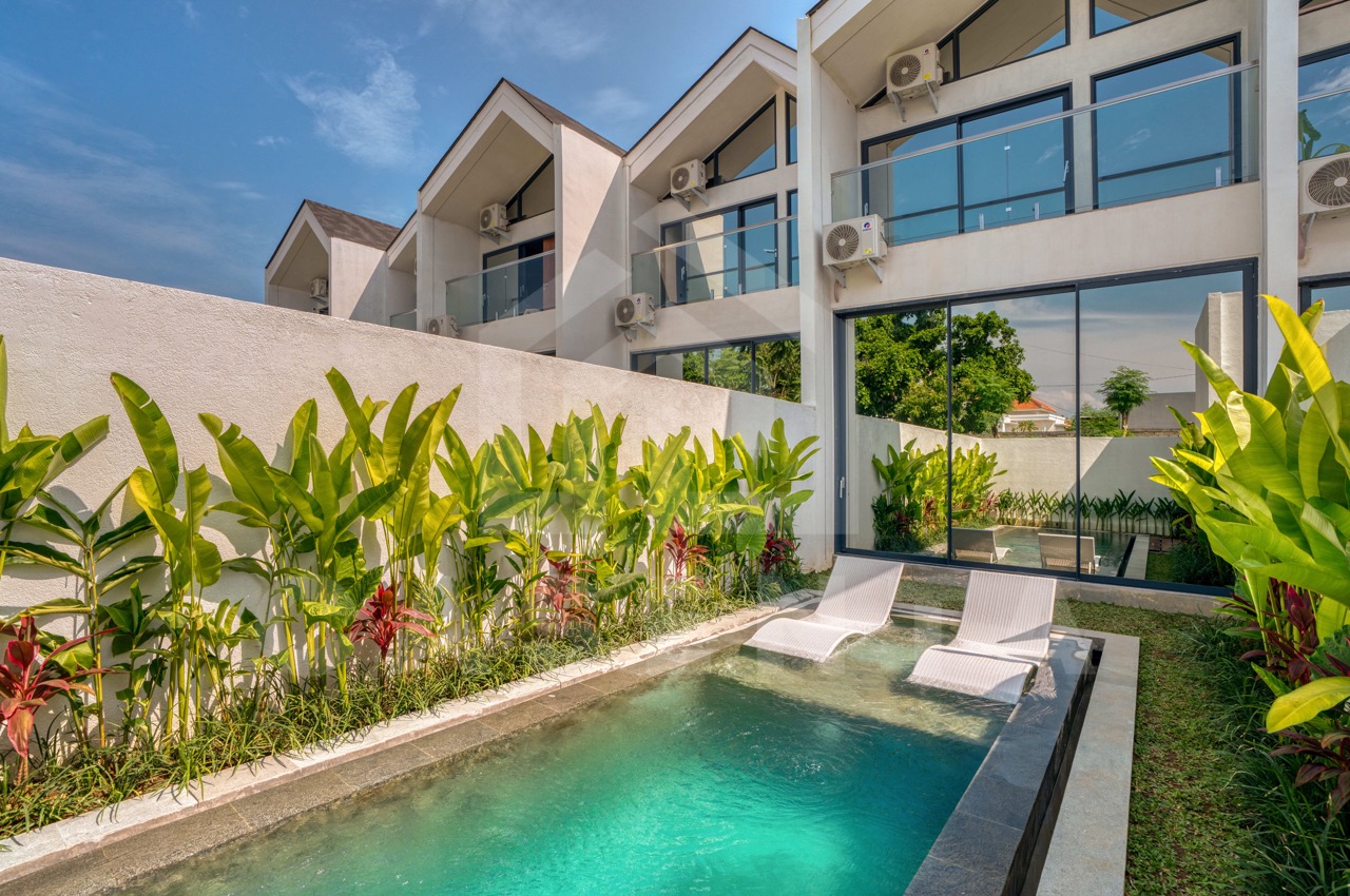 Modern villa exterior in Pandawa with private pool