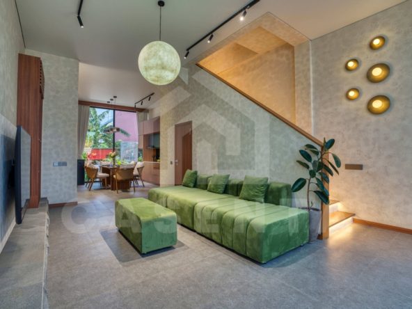 Modern enclosed living area in Pandawa villa