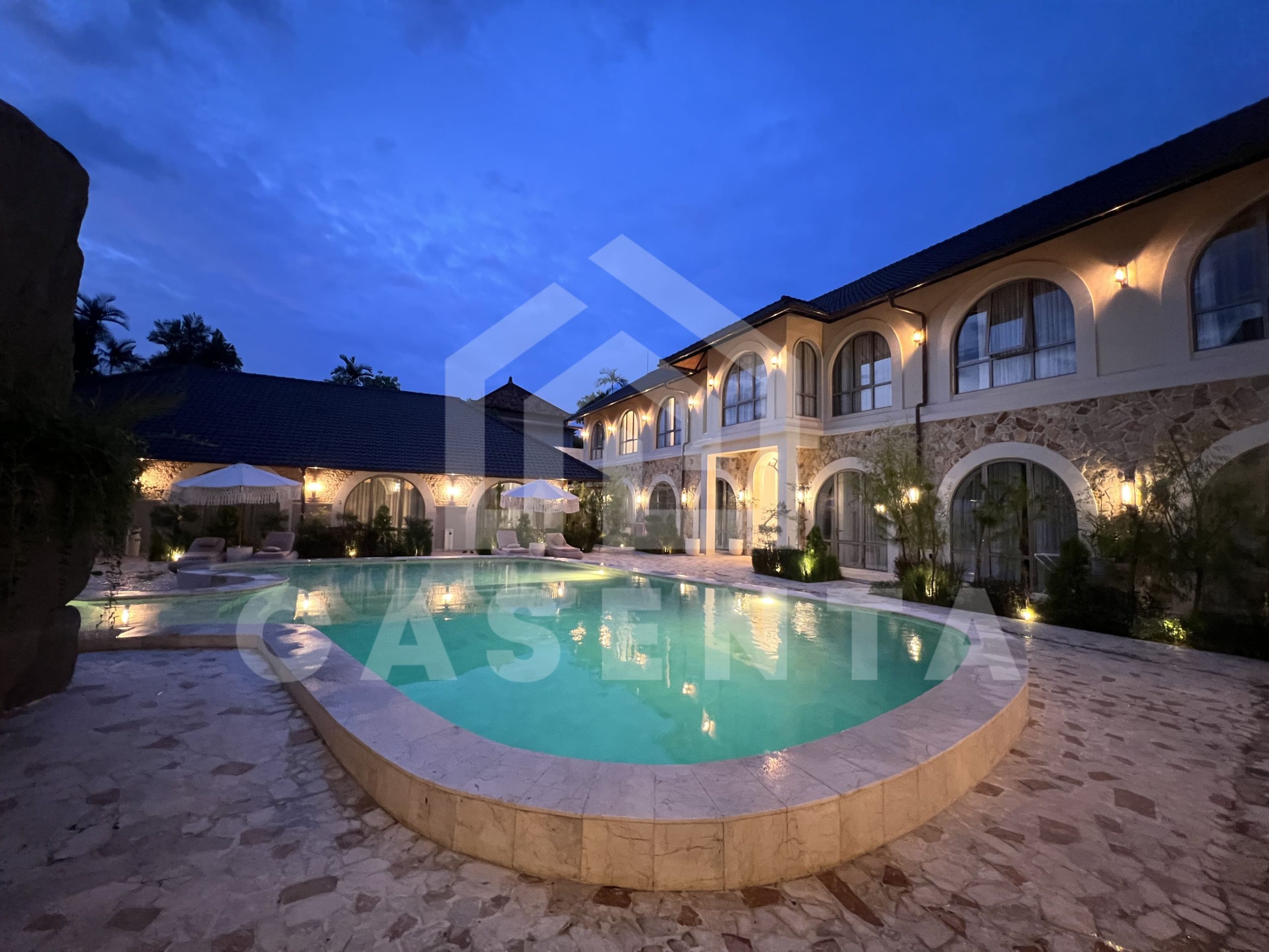 Resort-style shared pool at Sanur apartment complex