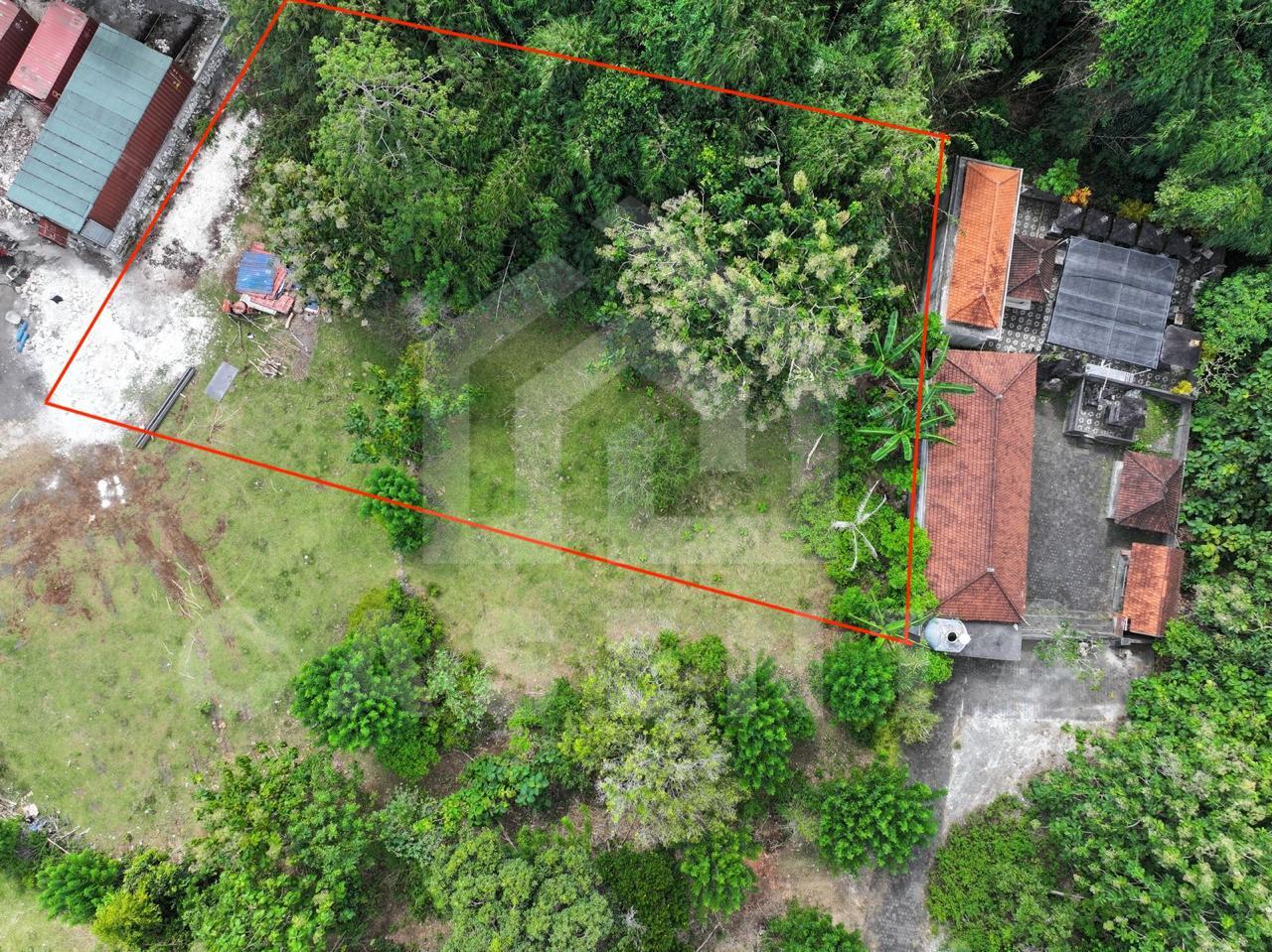 Aerial view of Ungasan land with boundary outline