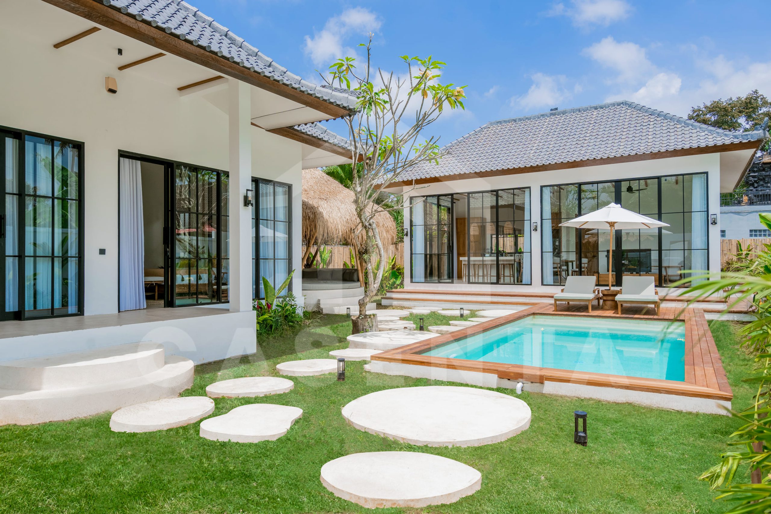 Private pool and garden area of spacious Ubud villa