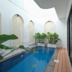 private pool courtyard in Pererenan villa